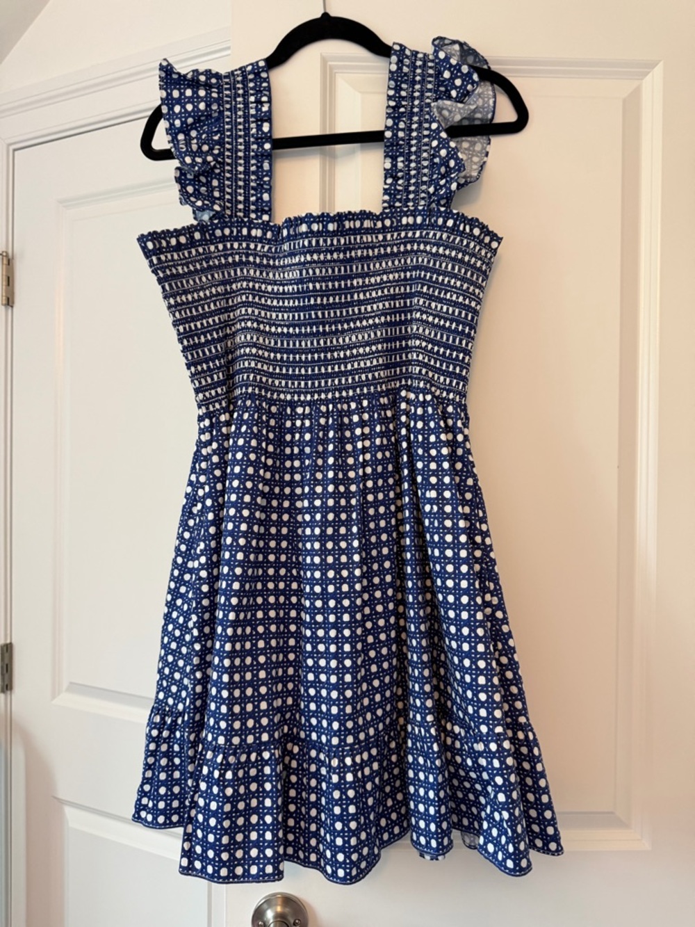 Hill House Elizabeth Nap Dress in Navy Basketweave - Picture 2 of 6